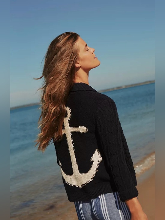 Anthropologie Sweaters - by Anthropologie Anchors Away! Cable-Knit Cardigan